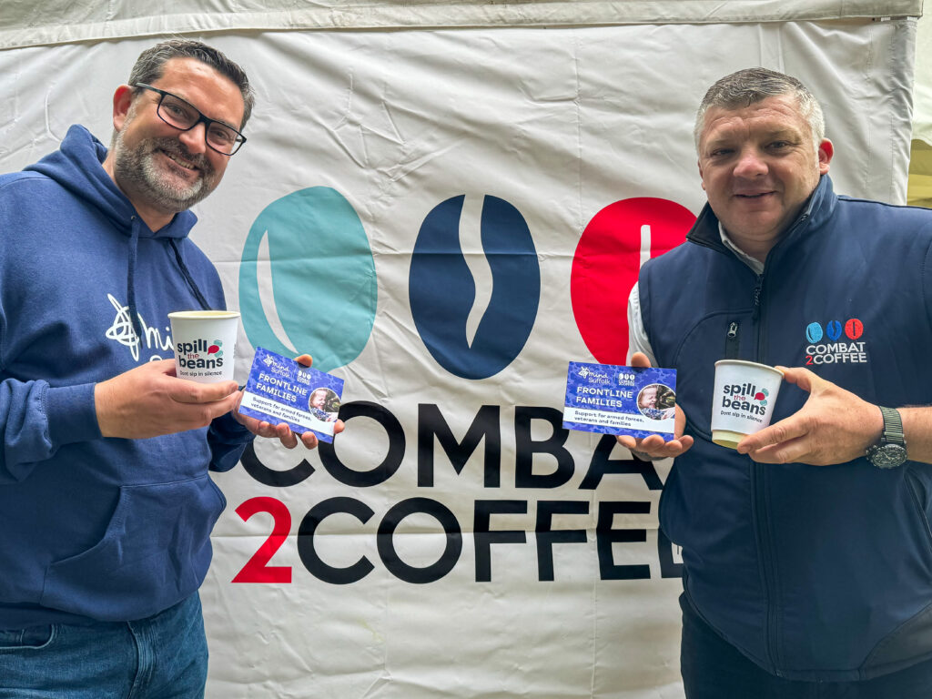 Jon Neal (Suffolk Mind) and Nigel Seaman (Combat2Coffee